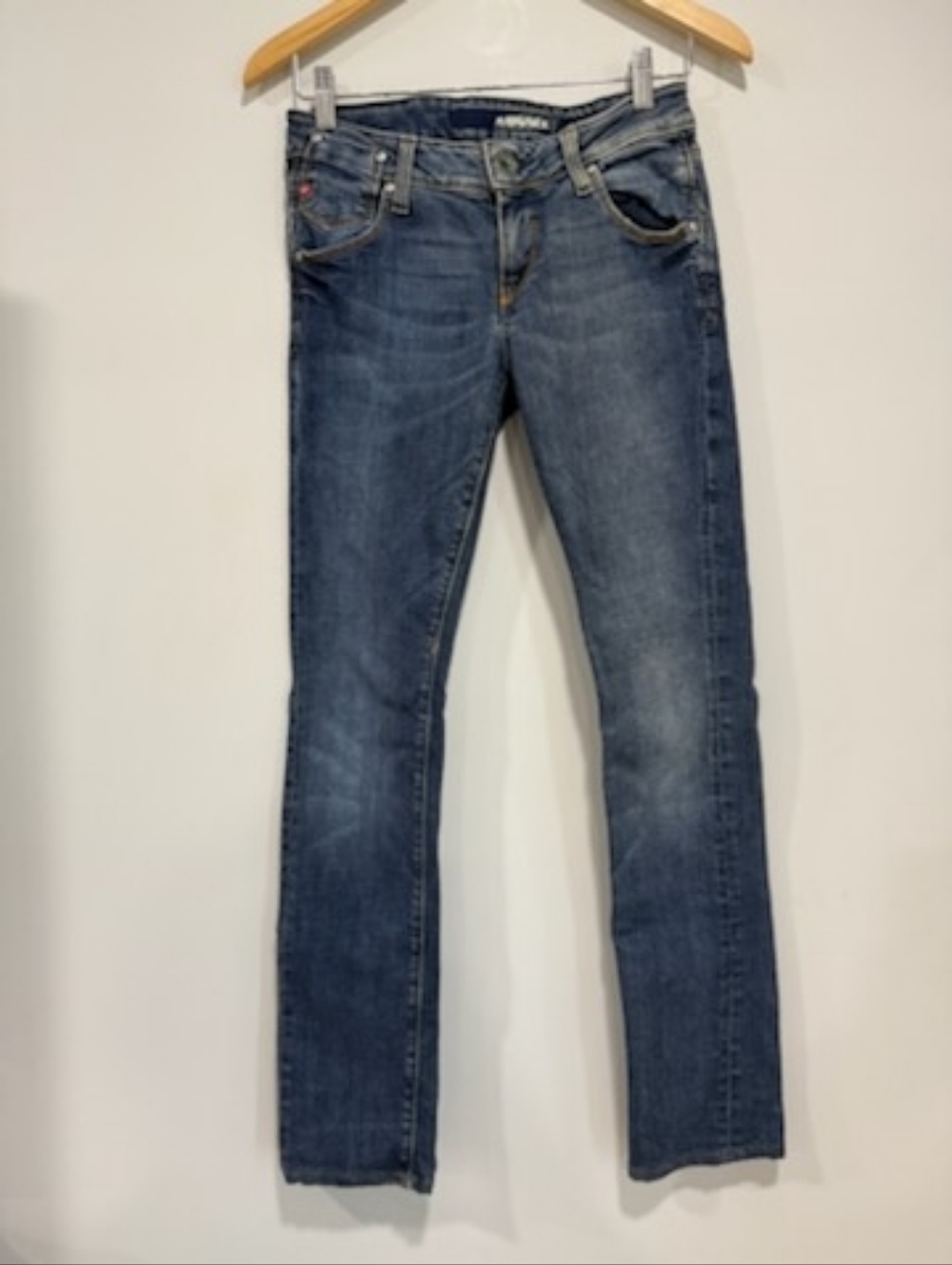 Miss Sixty Y2K Low Rise Medium Wash Straight leg Demin Italian Jeans Size 29